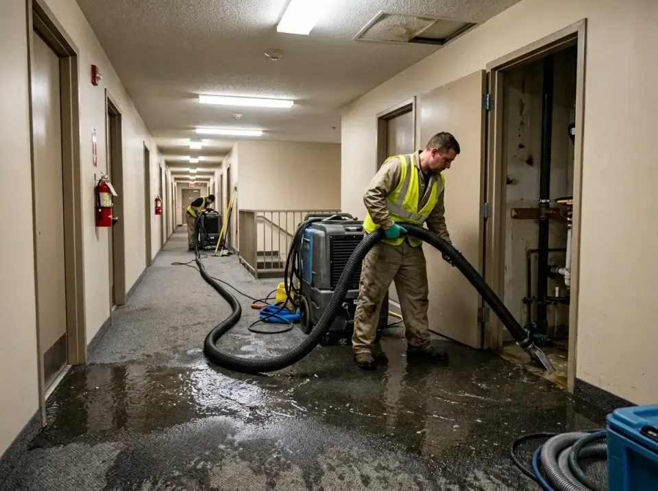 multi-unit-apartment-hallway-f-005 — frequently asked questions, Emergency Burst Pipe Water Extraction & Removal in Hughesvi…